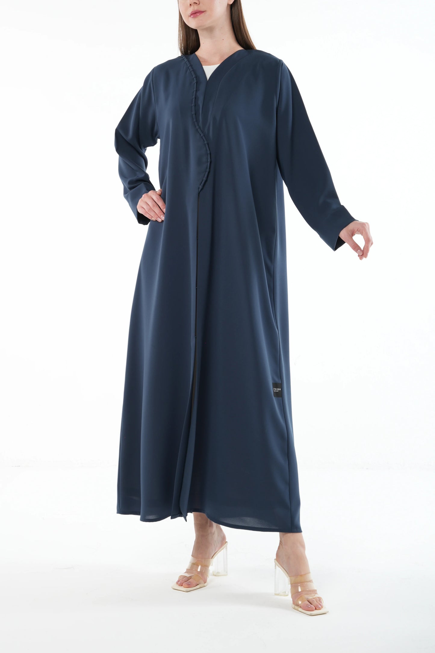 Blue nova Crepe Abaya