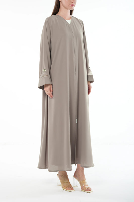 Beige Claire Crepe Abaya