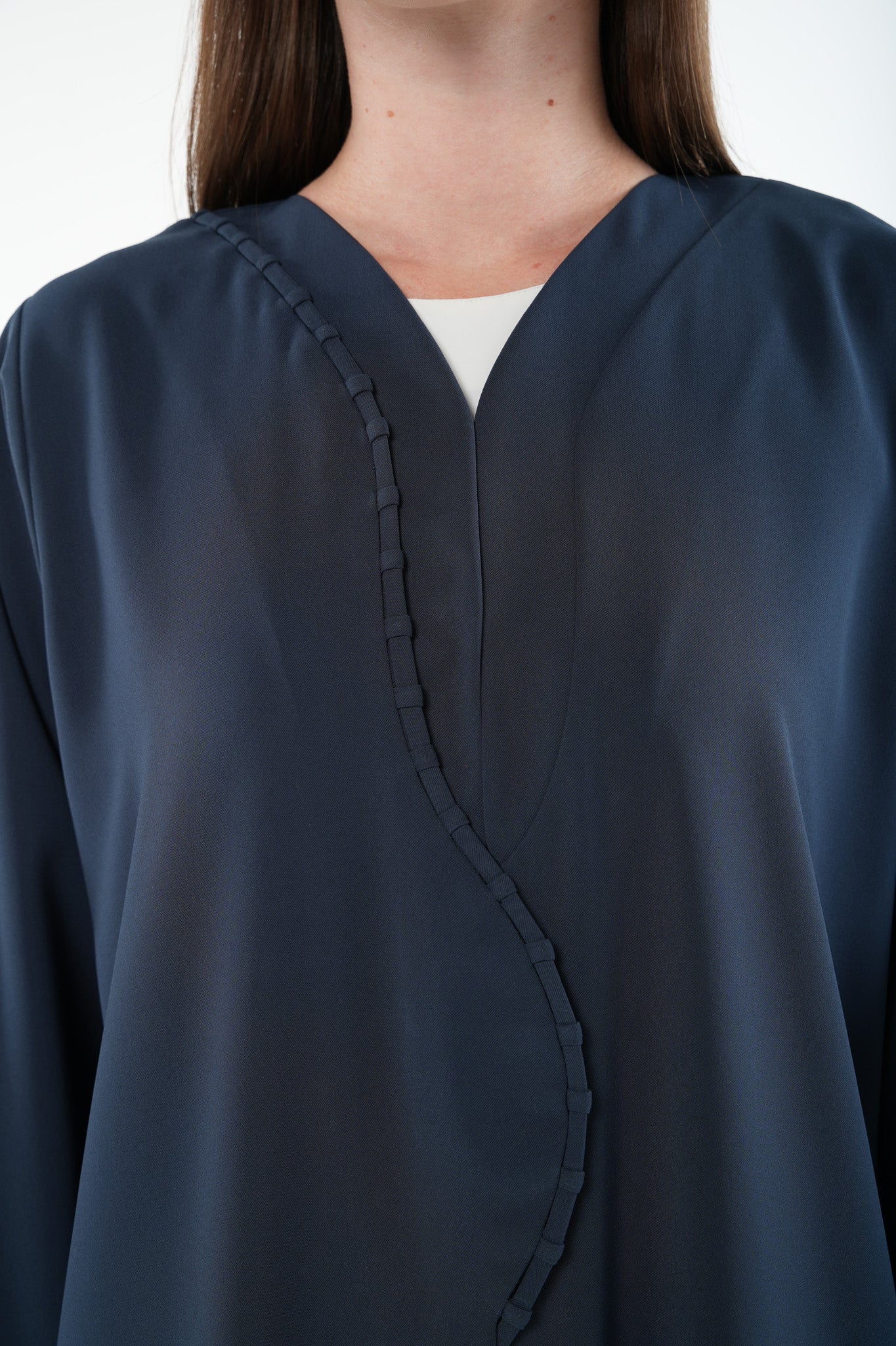 Blue nova Crepe Abaya