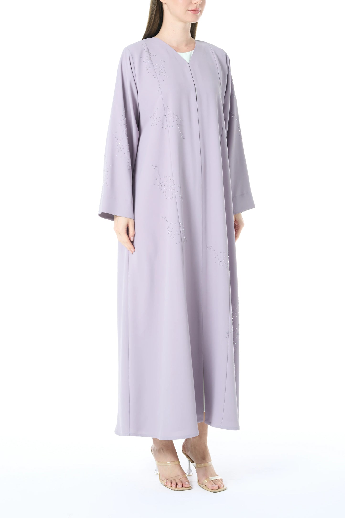 Purple Cool Crepe Abaya