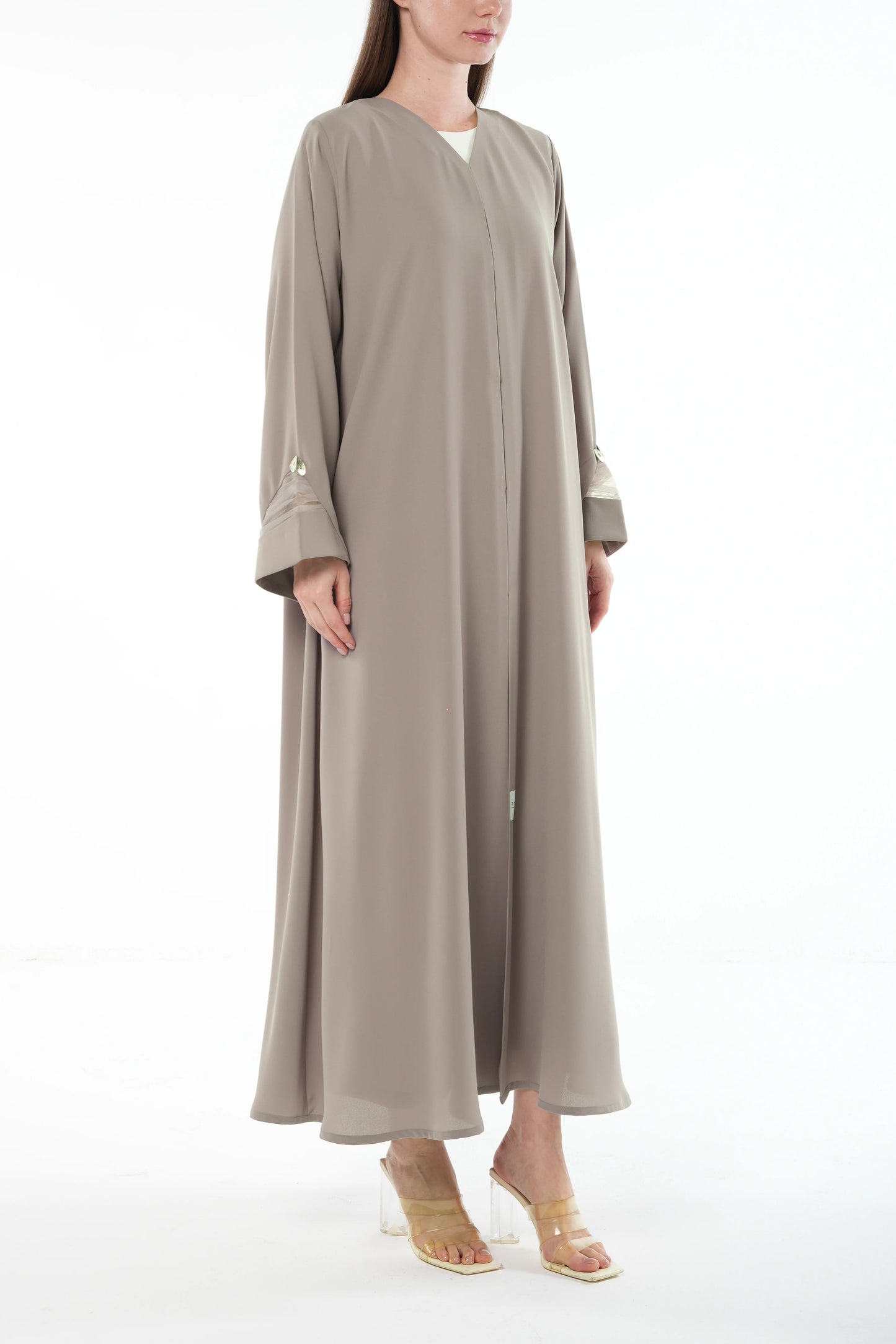 Beige Claire Crepe Abaya