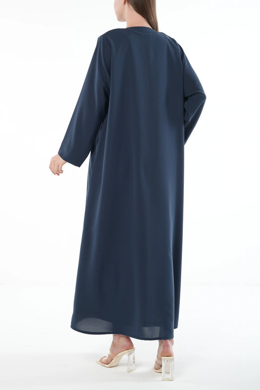 Blue nova Crepe Abaya